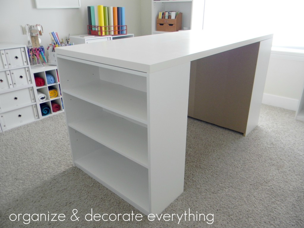 DIY Craft Table Using Crates