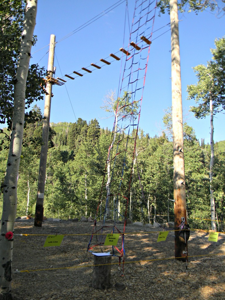 girls camp zip line