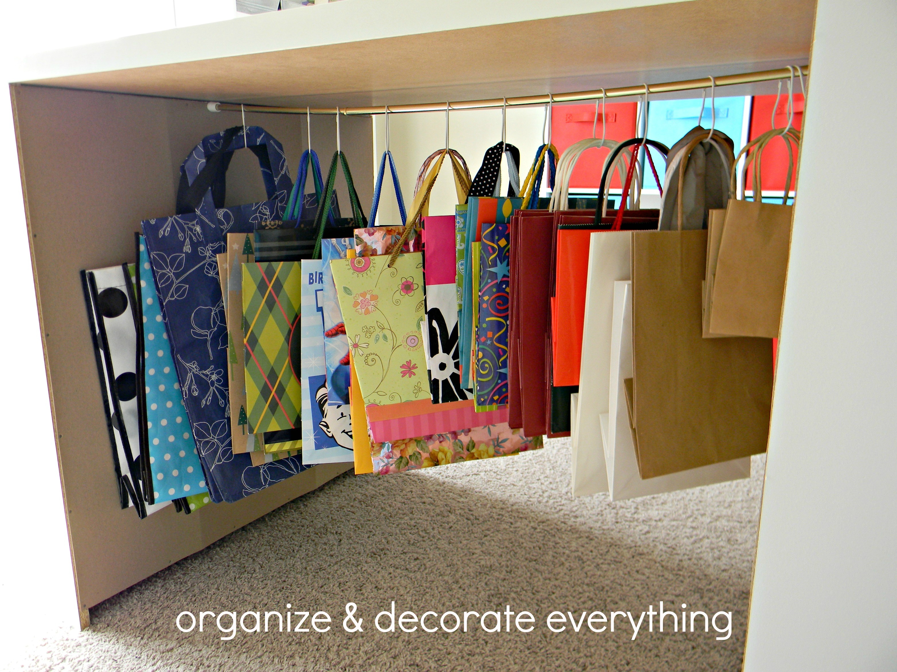 Ideas To Store & Organize Gift Bags