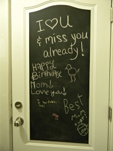 chalkboard door