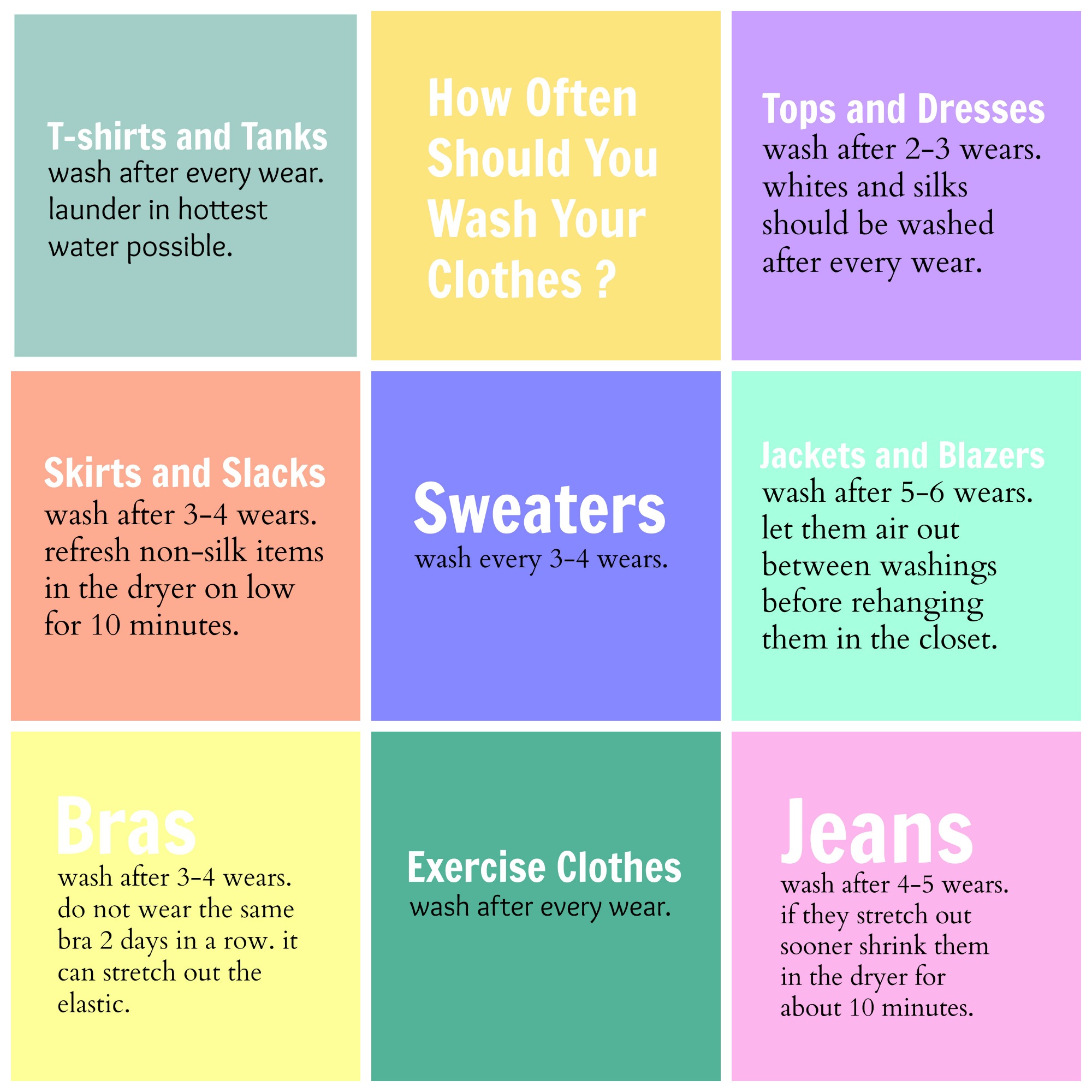 How Often Should You Wash Your Clothes? Organize and Decorate Everything