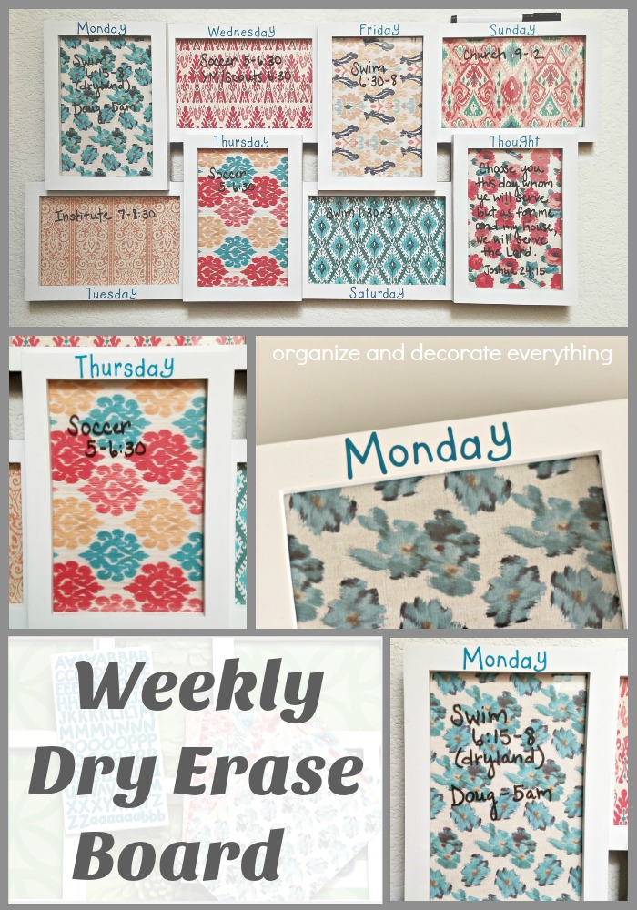 Weekly Dry Erase Board Organize And Decorate Everything