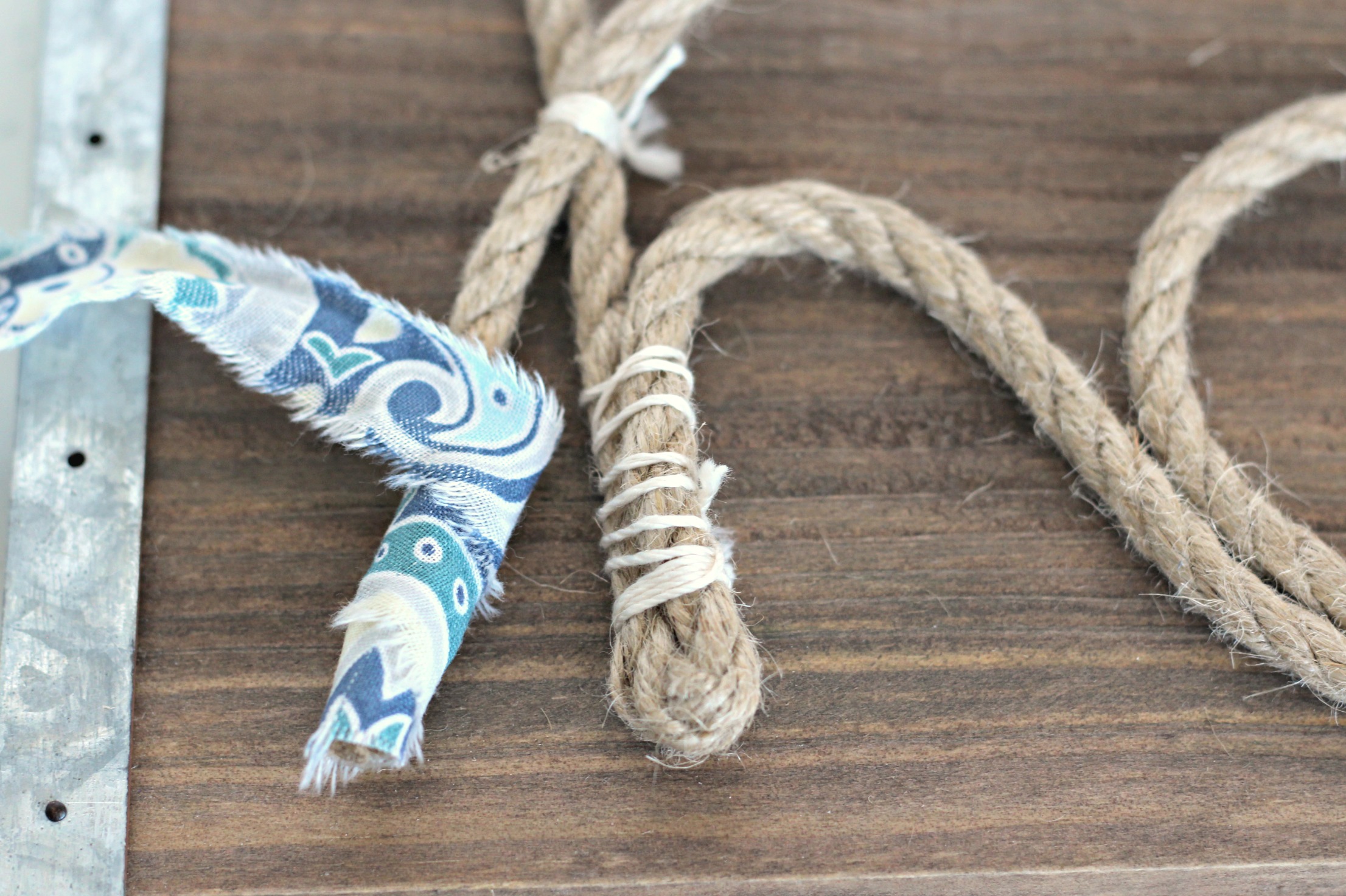 Rope and Fabric Word Art Organize and Decorate Everything