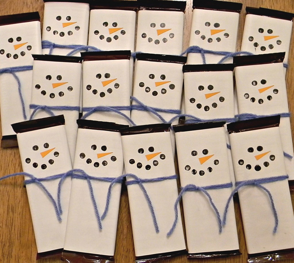 Snowman Candy Bar Wrappers Organize and Decorate Everything