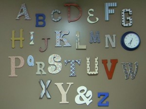 Maddux's Alphabet Wall - Organize and Decorate Everything