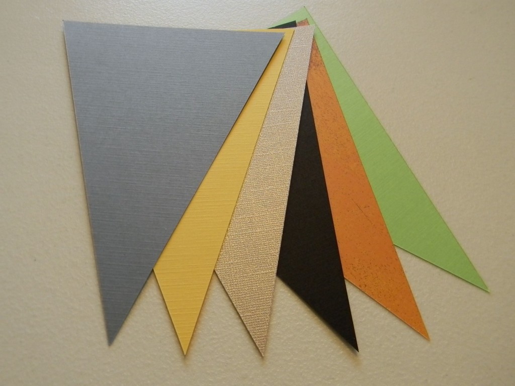 triangle cut papers