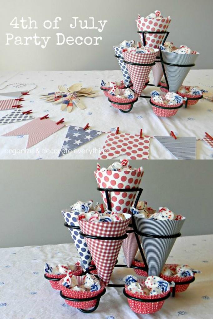 Easy to make Red, White and Blue party decor is perfect for Summer holidays