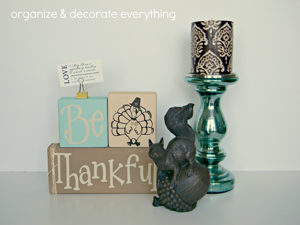 Be Thankful blocks displayed