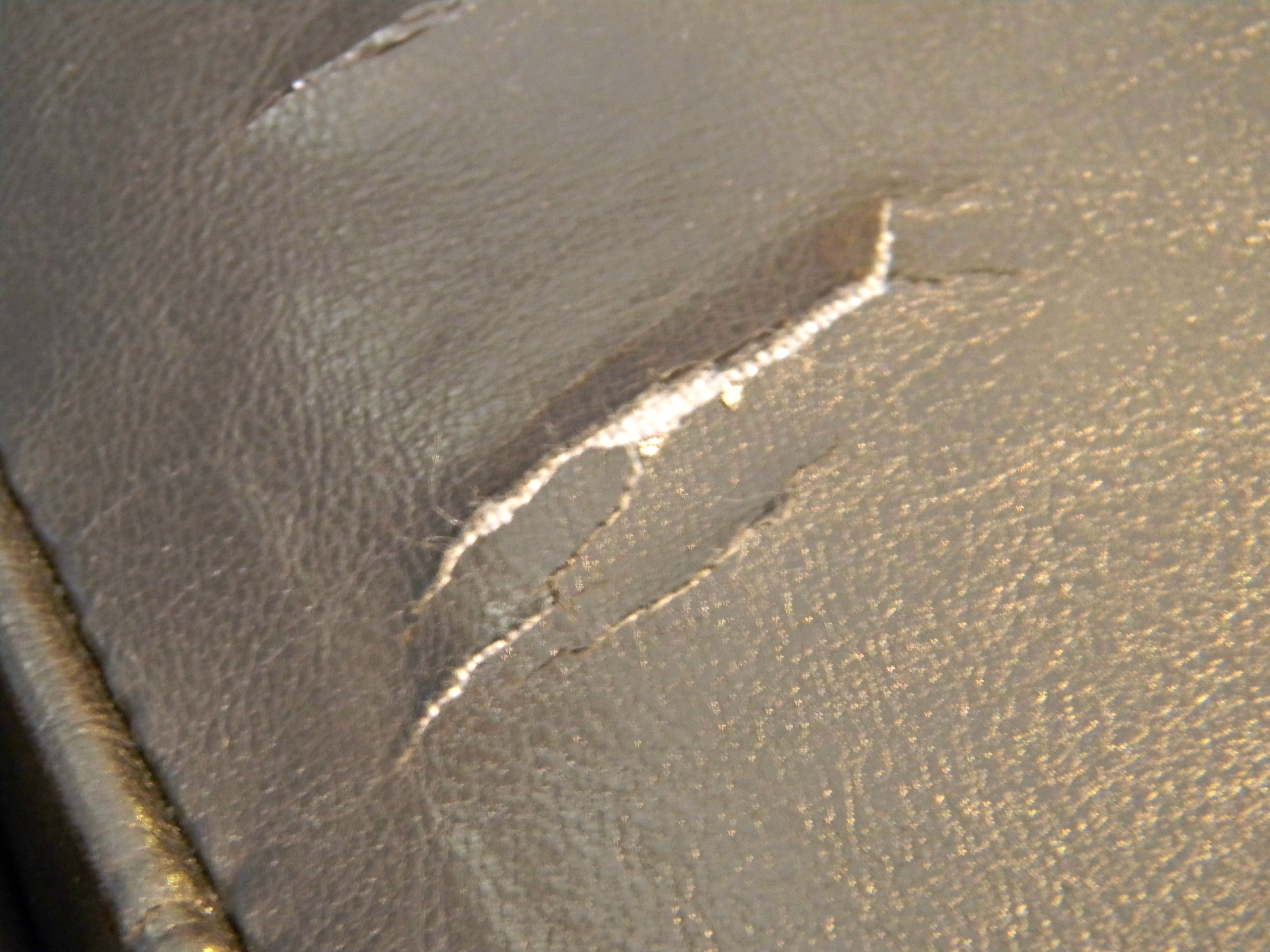 Faux Leather Furniture, Dog Scratched Fake Leather Couch