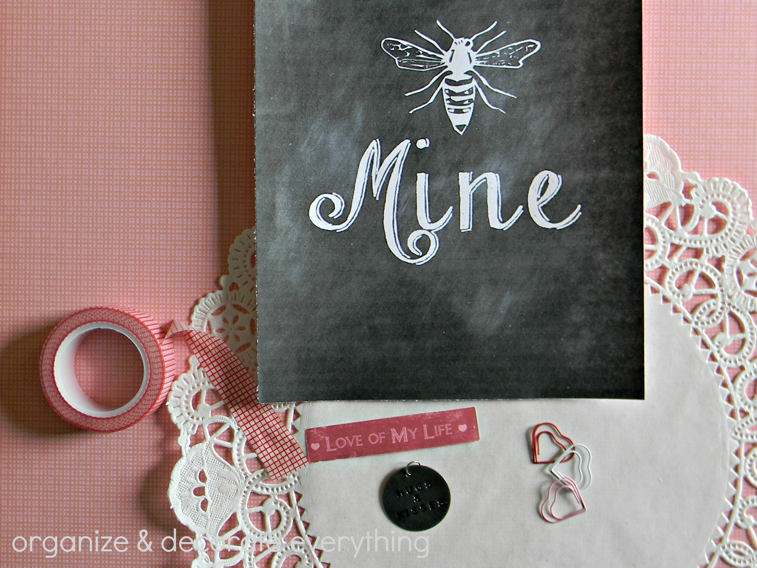 Bee Mine Printable supplies