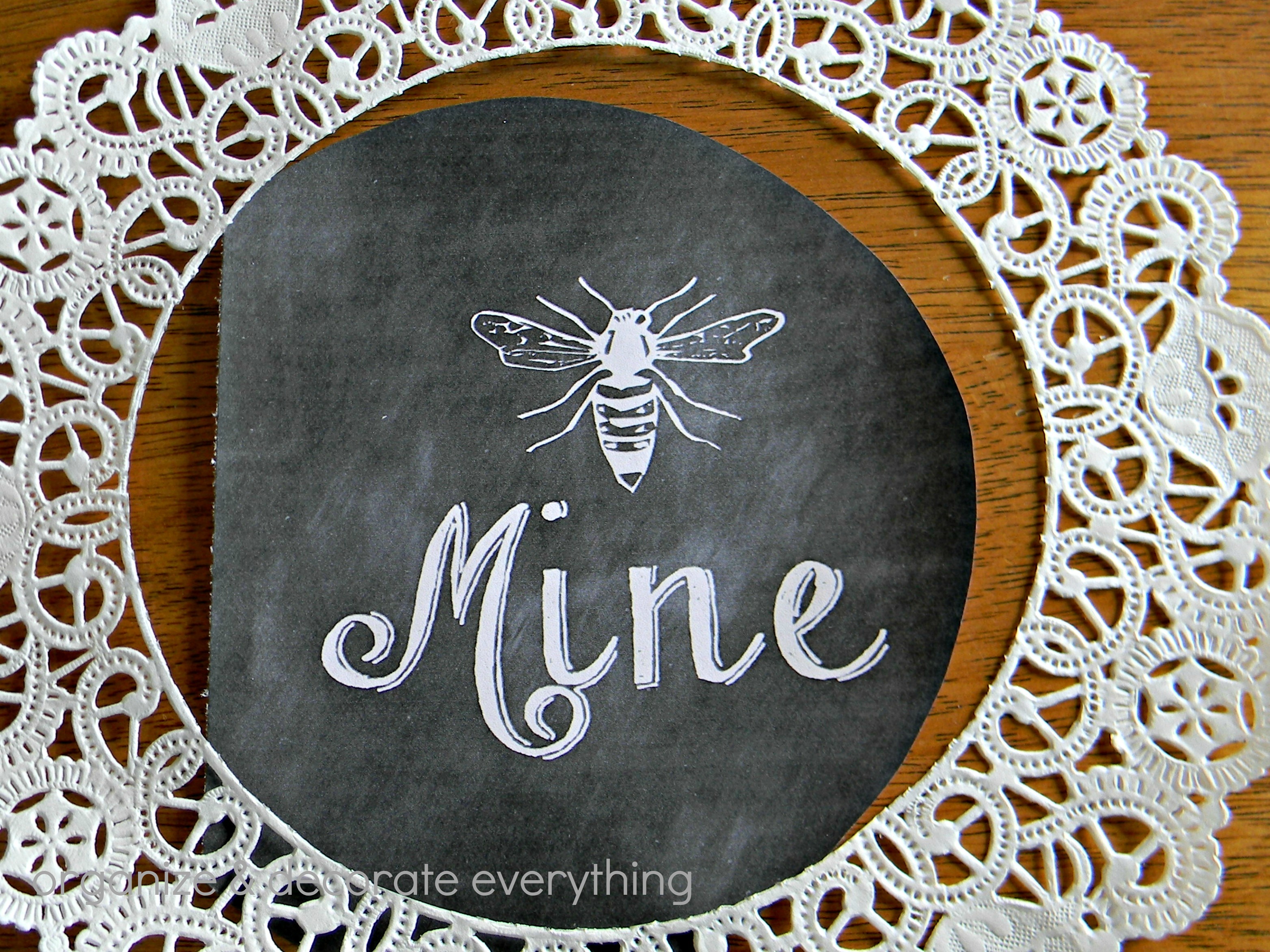 Bee Mine Framed Printable 2