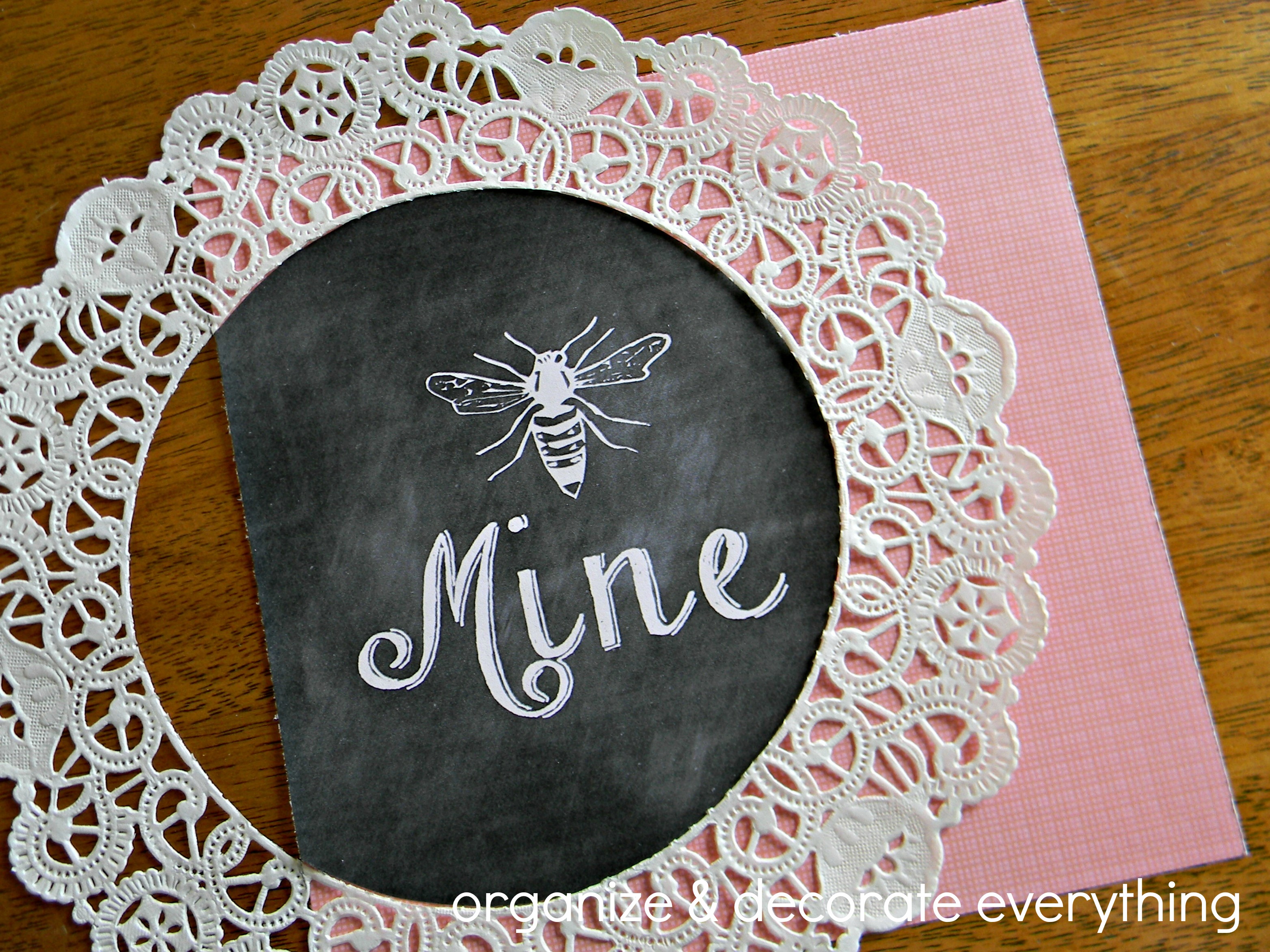 Bee Mine Framed Printable 3