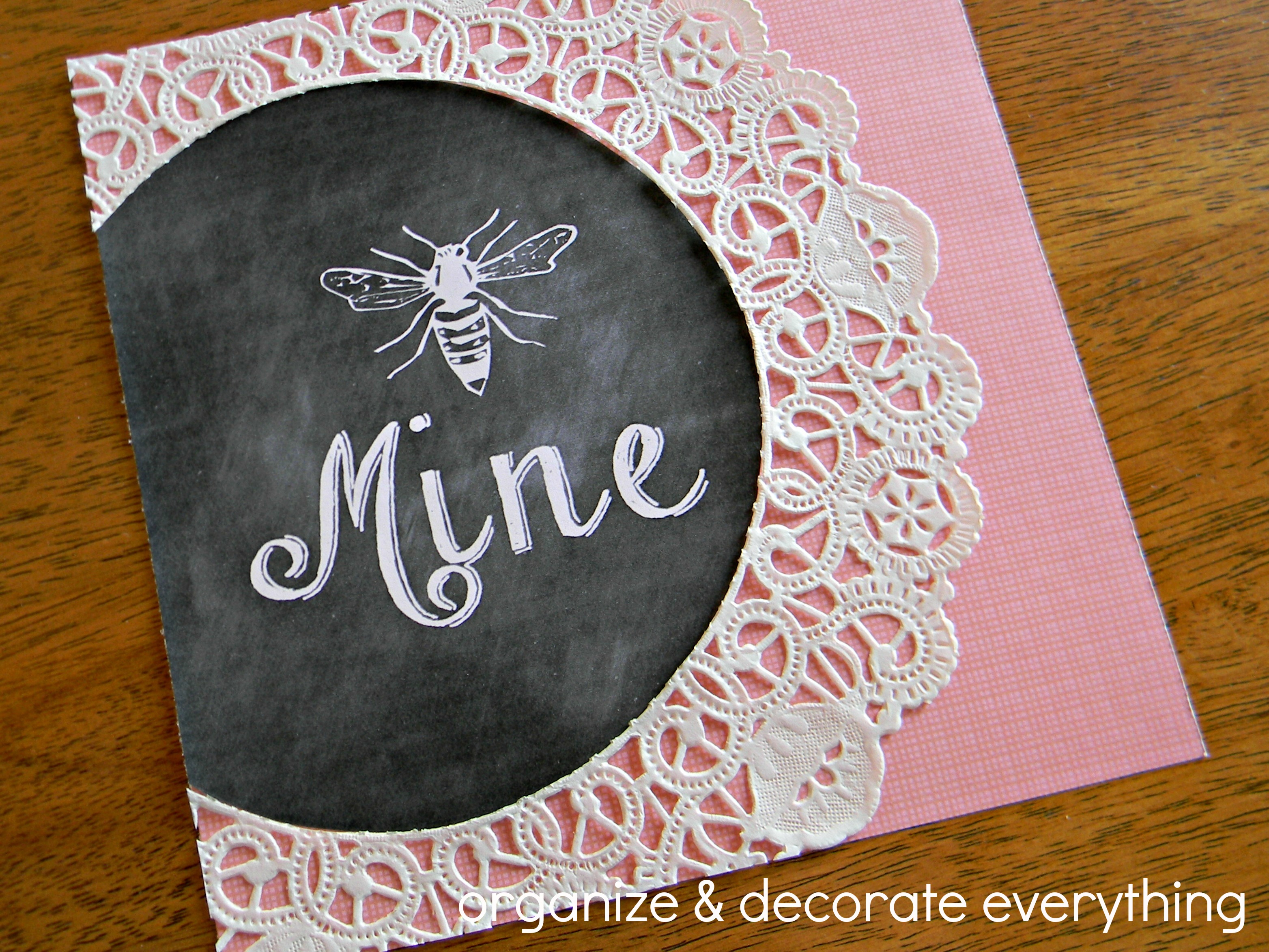 Bee Mine Framed Printable 4