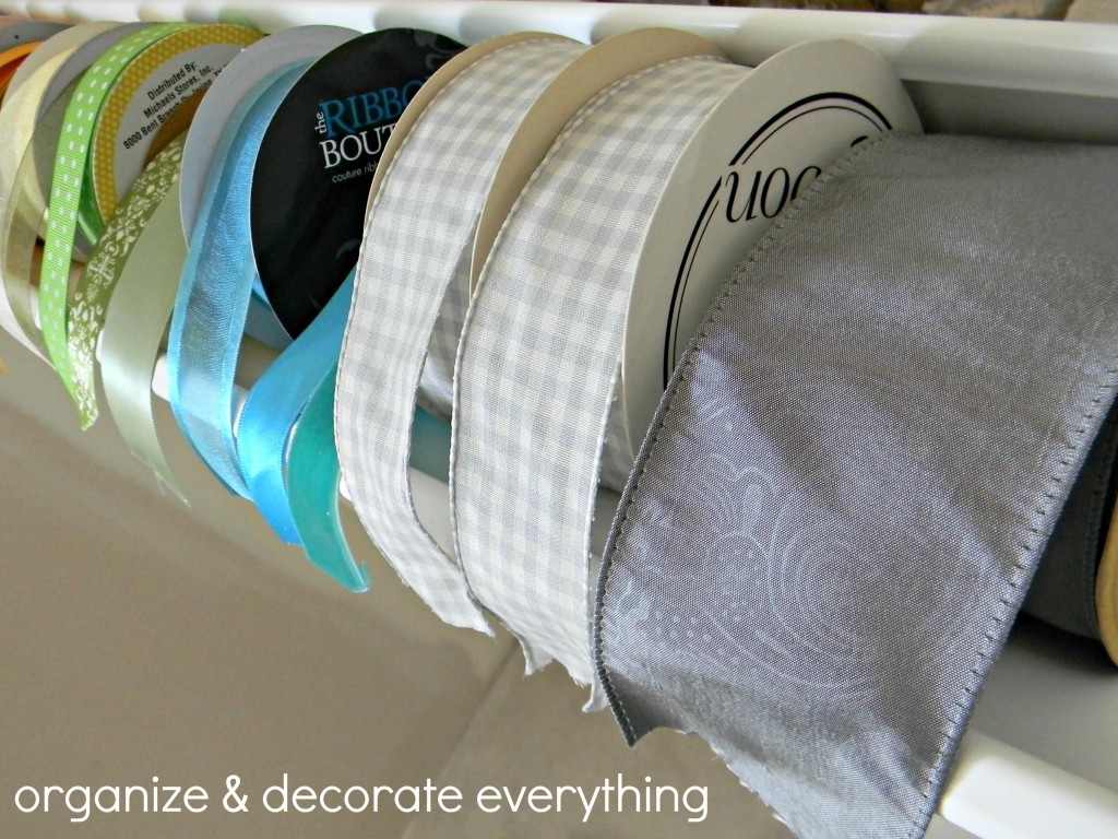 DIY Rain Gutter Ribbon Holder