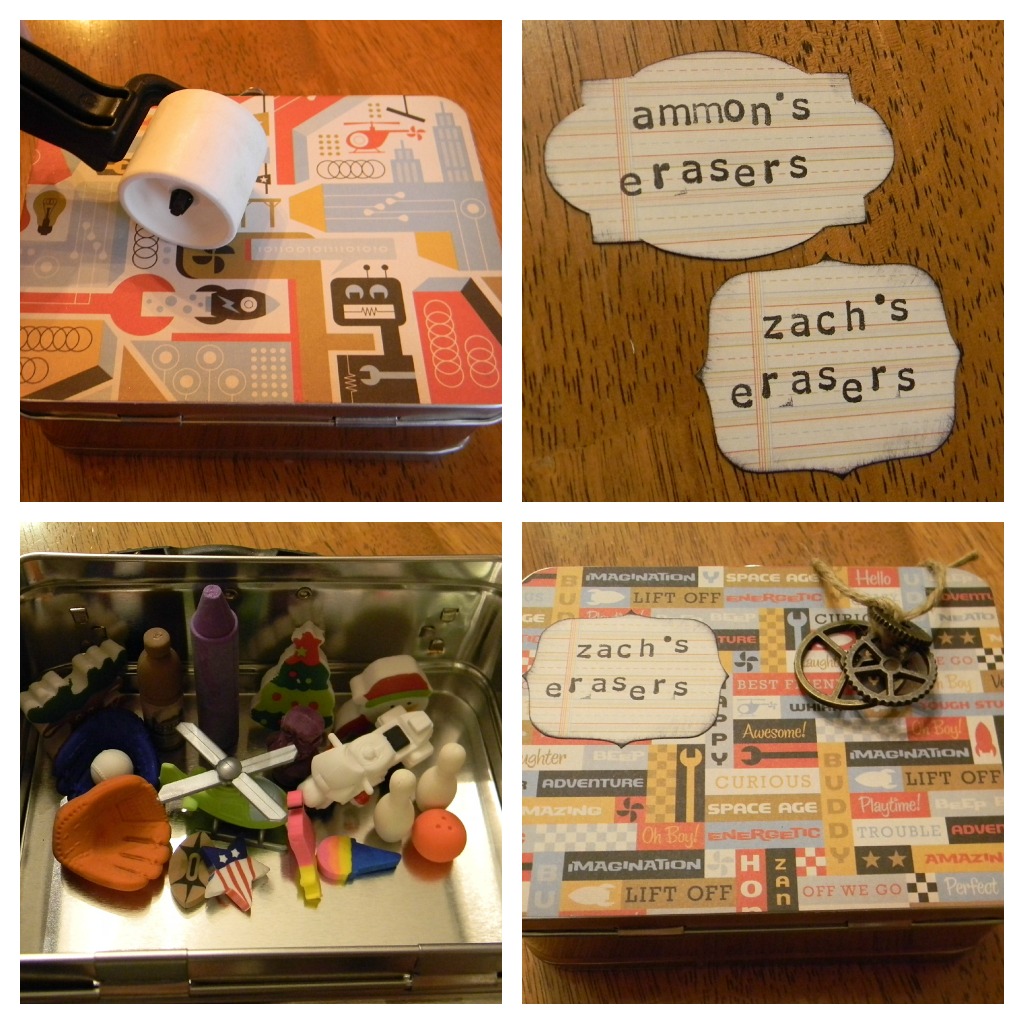 eraser collection boxes collage