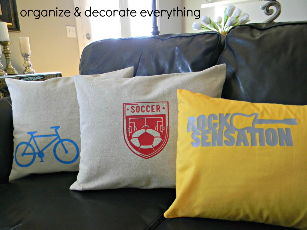 Cricut Iron-on Pillows.1