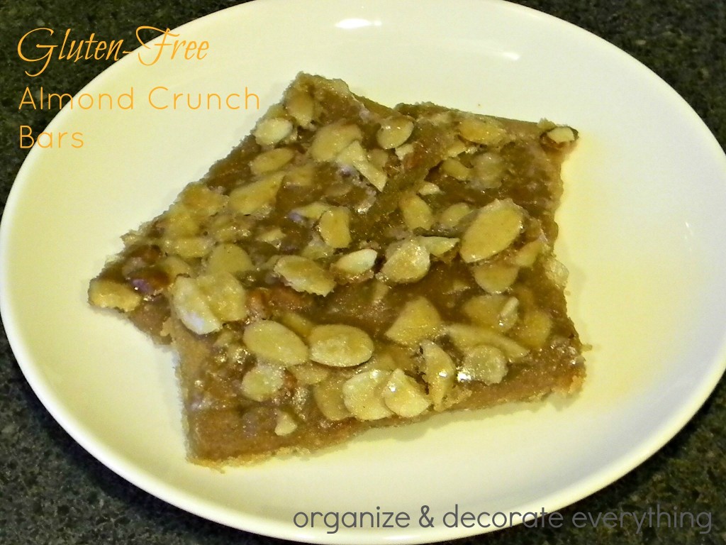 Gluten Free Almond Crunch Bars .1