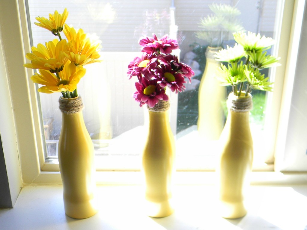 coke bottle flower vases .6