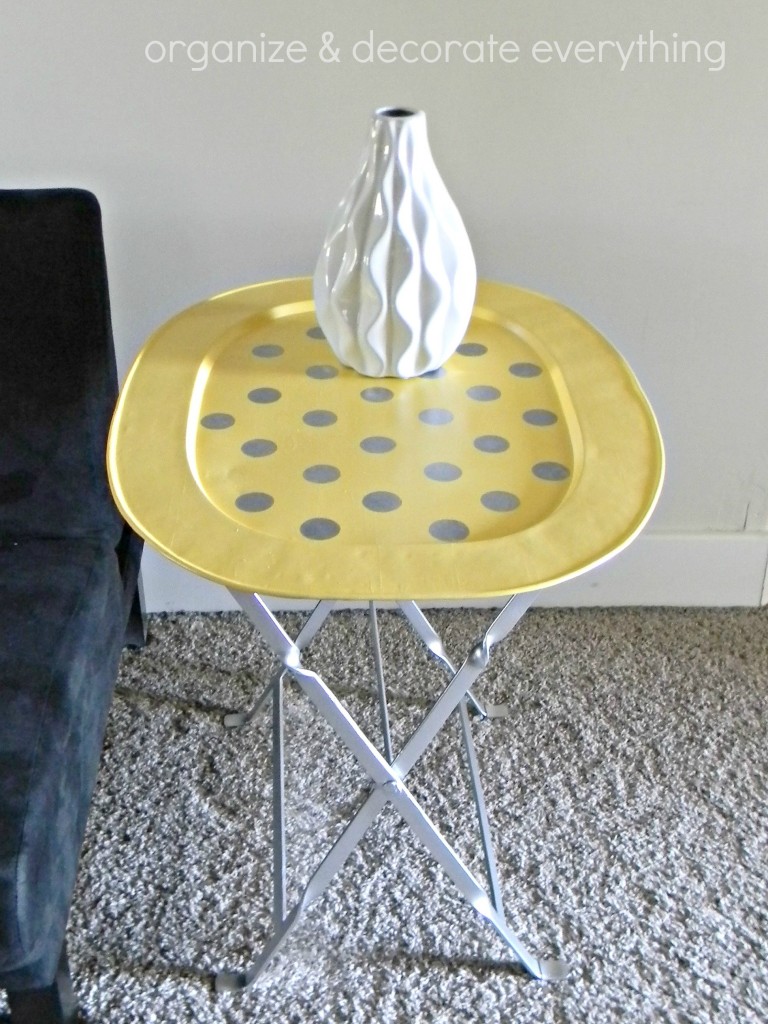 yellow polka dot tray table 10.1