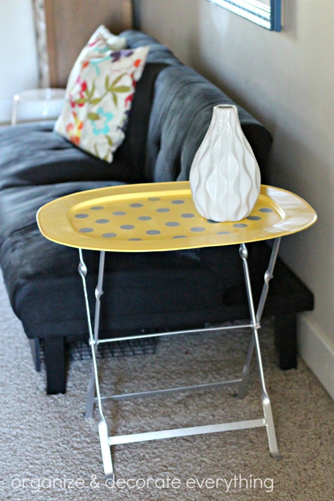 yellow polka dot tray table 13.1