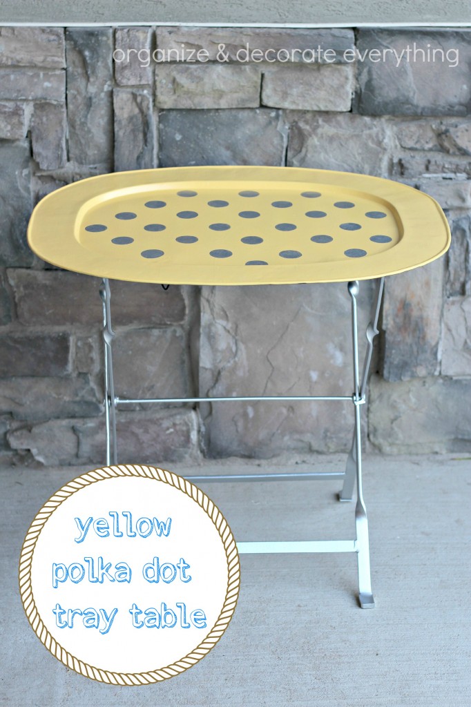 yellow polka dot tray table.1