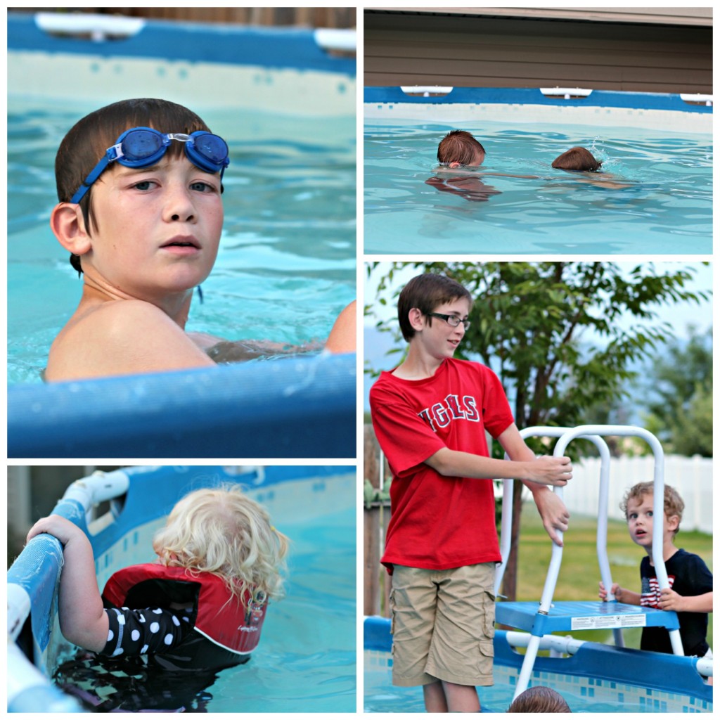 4th of July Swimming collage 2
