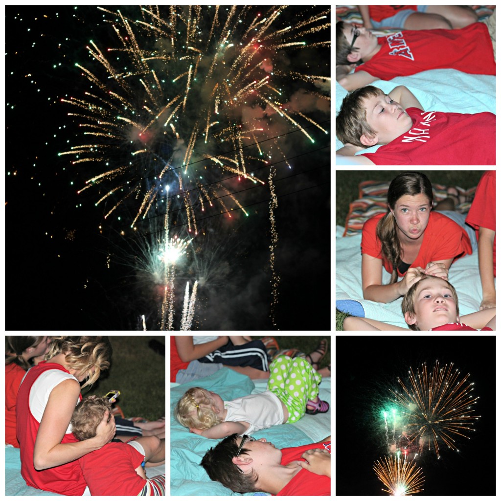 4th of July fireworks collage