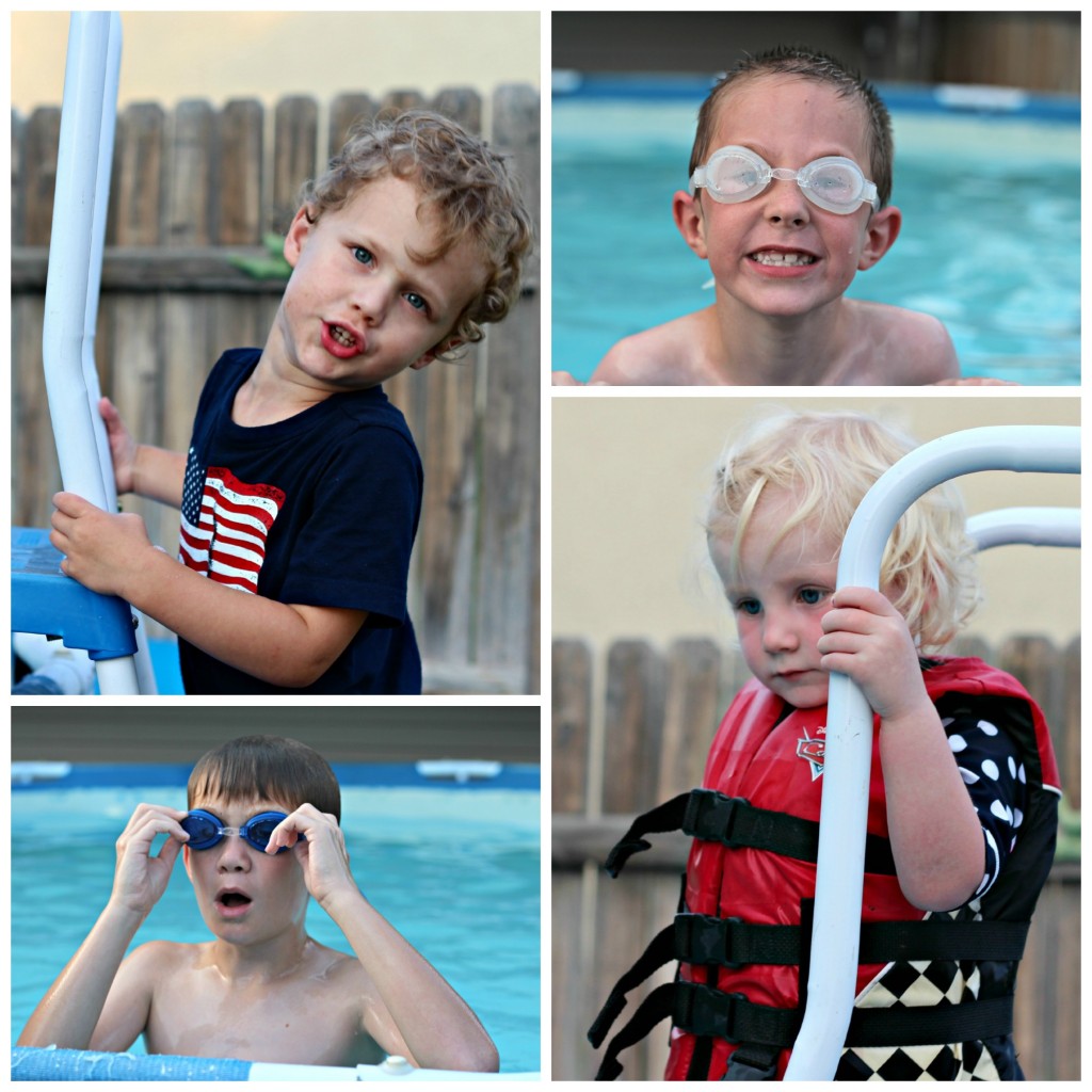 4th of July swimming collage