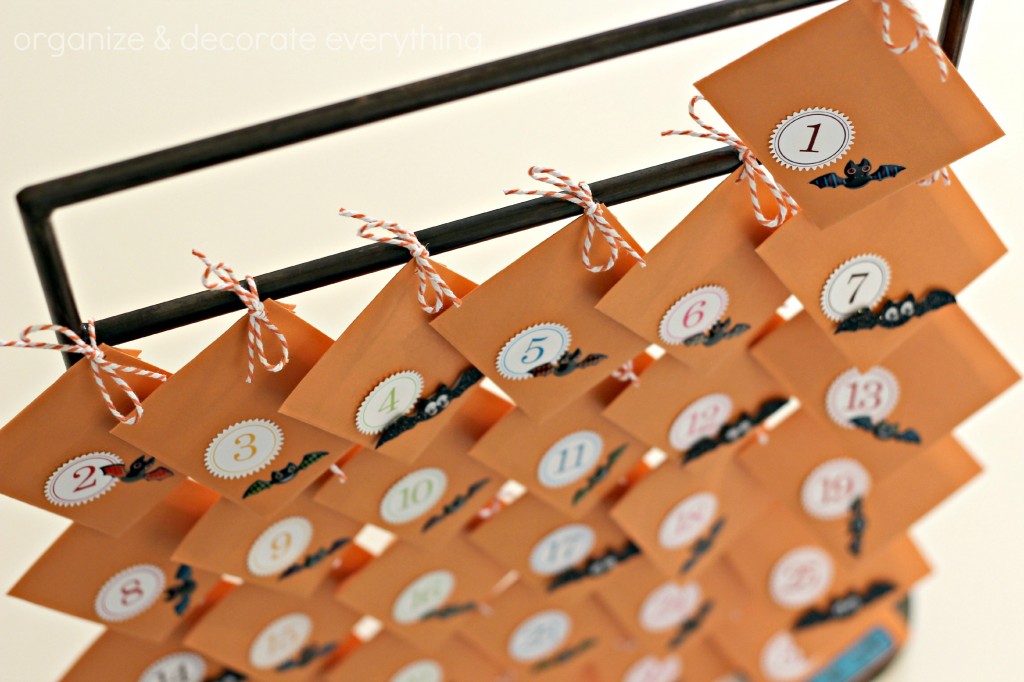 Halloween Countdown Using Standing Rack by Createologie Organize and