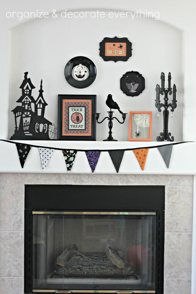 Orange & Black Halloween Mantel 2.1