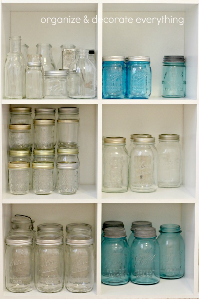 31 Days of Getting Organized (Using What You Have) - Day 3: Jars in the Craft  Room - Organize and Decorate Everything