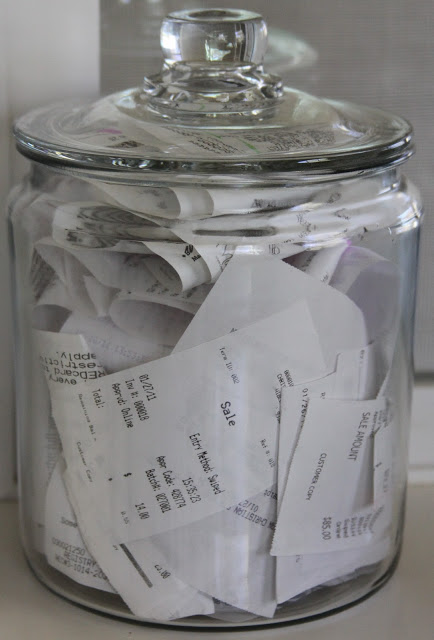 receipts jar