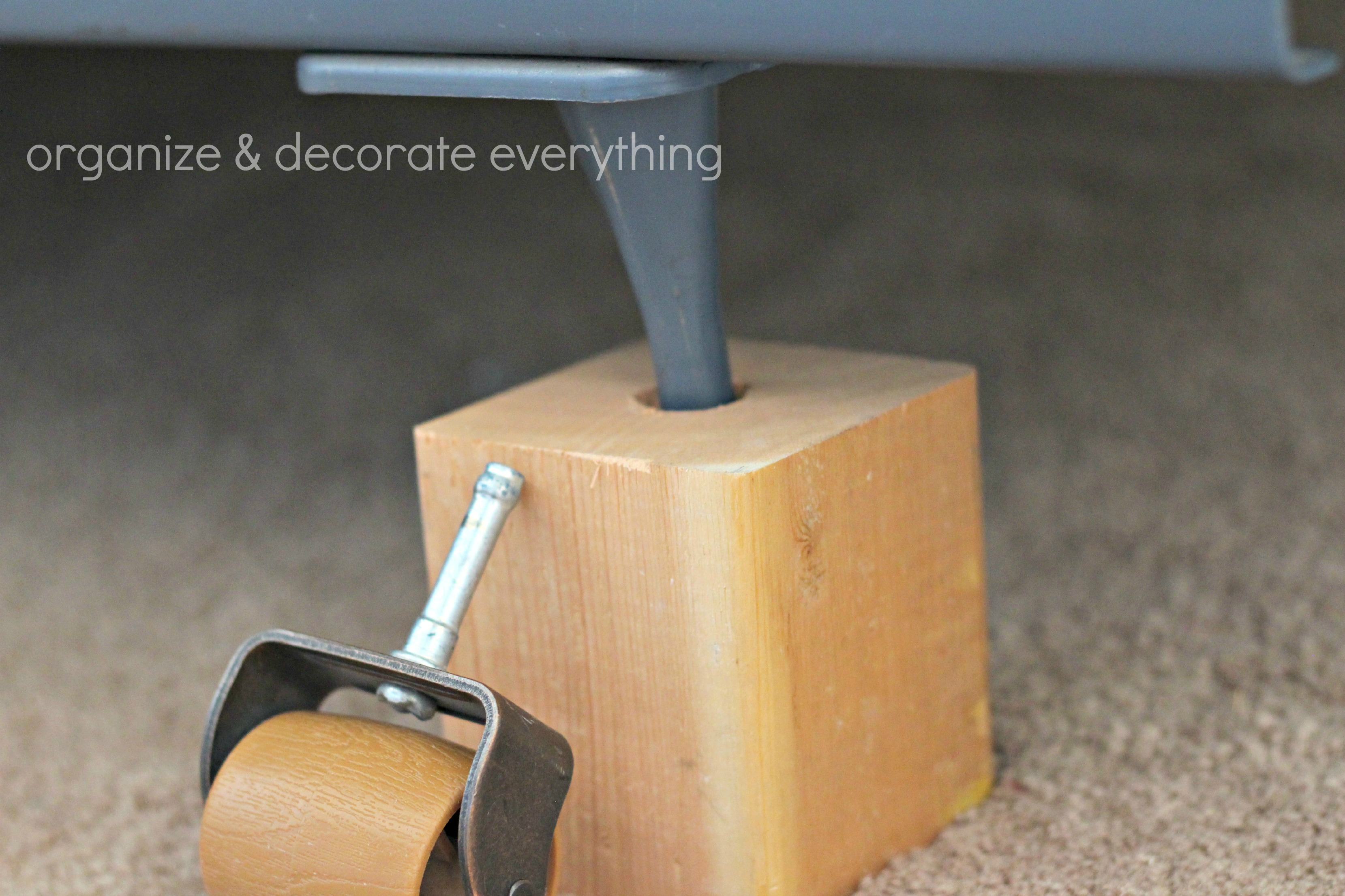 DIY Bed Risers Organize and Decorate Everything