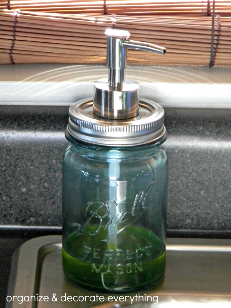 blue mason jar soap dispenser 1 text