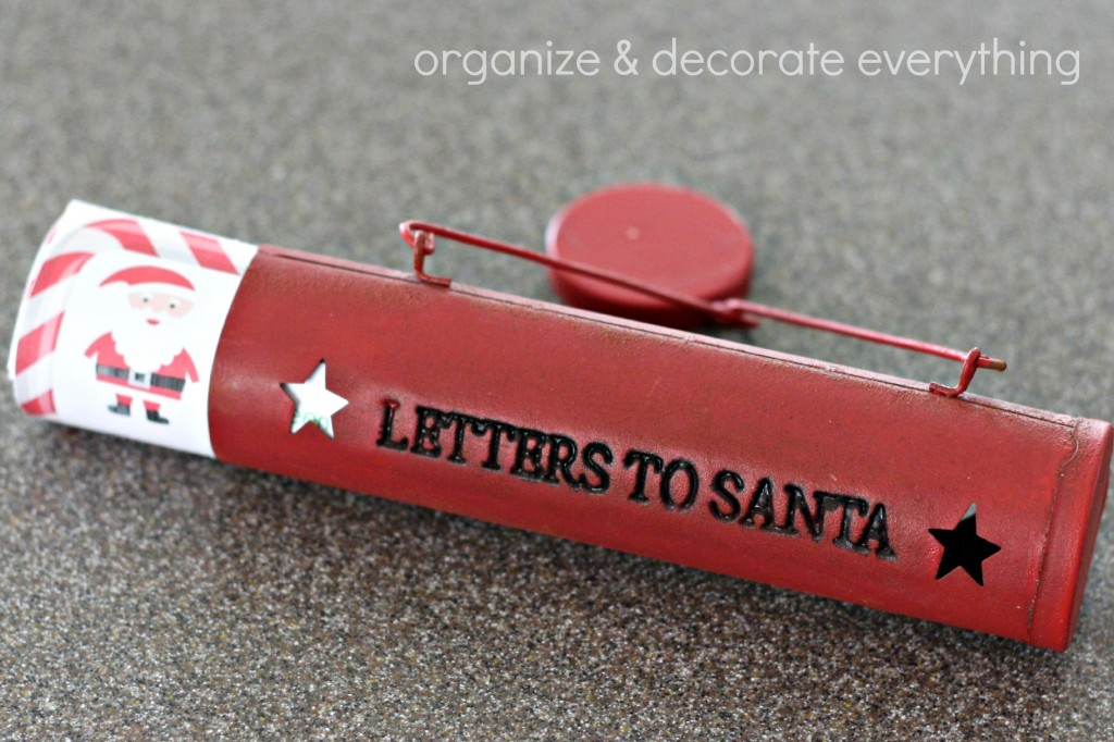 Dear Santa Letter in mail tube