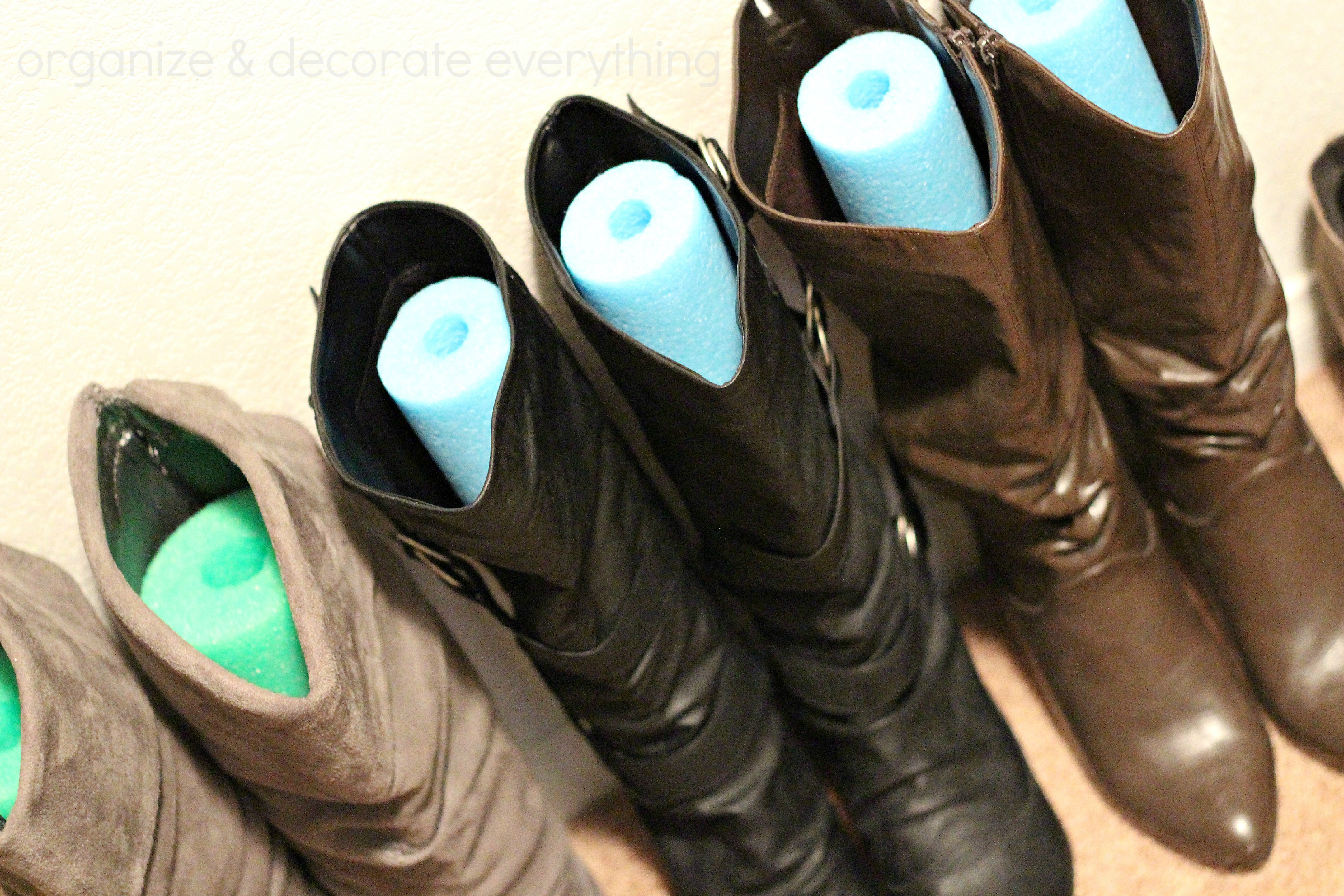 DIY Boot Shapers - Organize and Decorate Everything