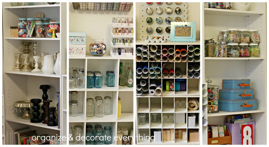 craft room tour bookcases