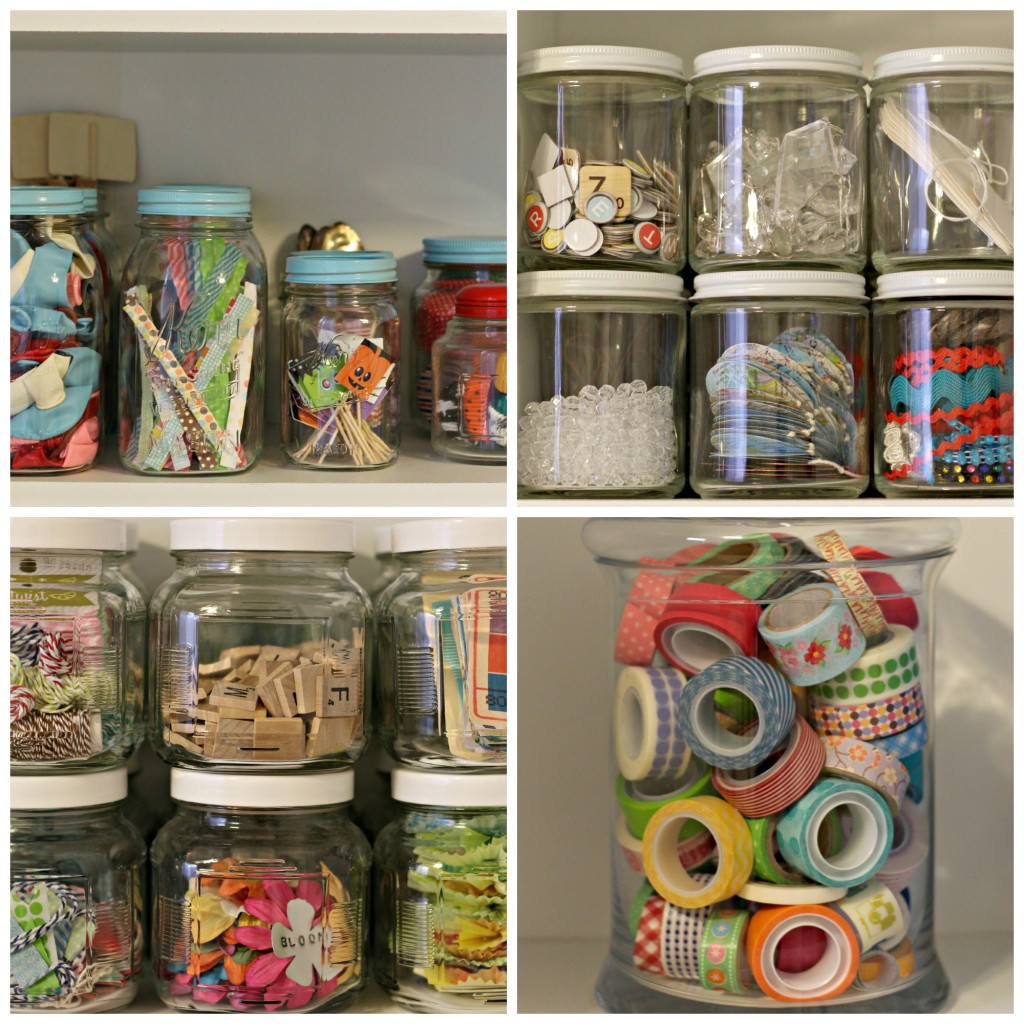 craft supplies jars