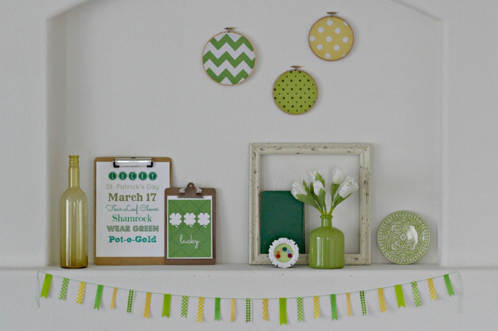 Green & Yellow St. Patrick's Day Mantel