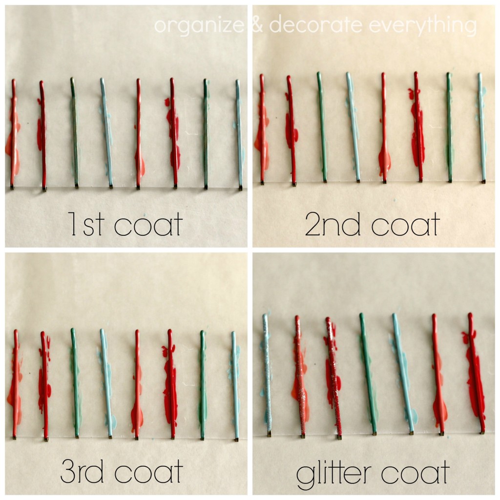 nail polish painted hair pins 11.1