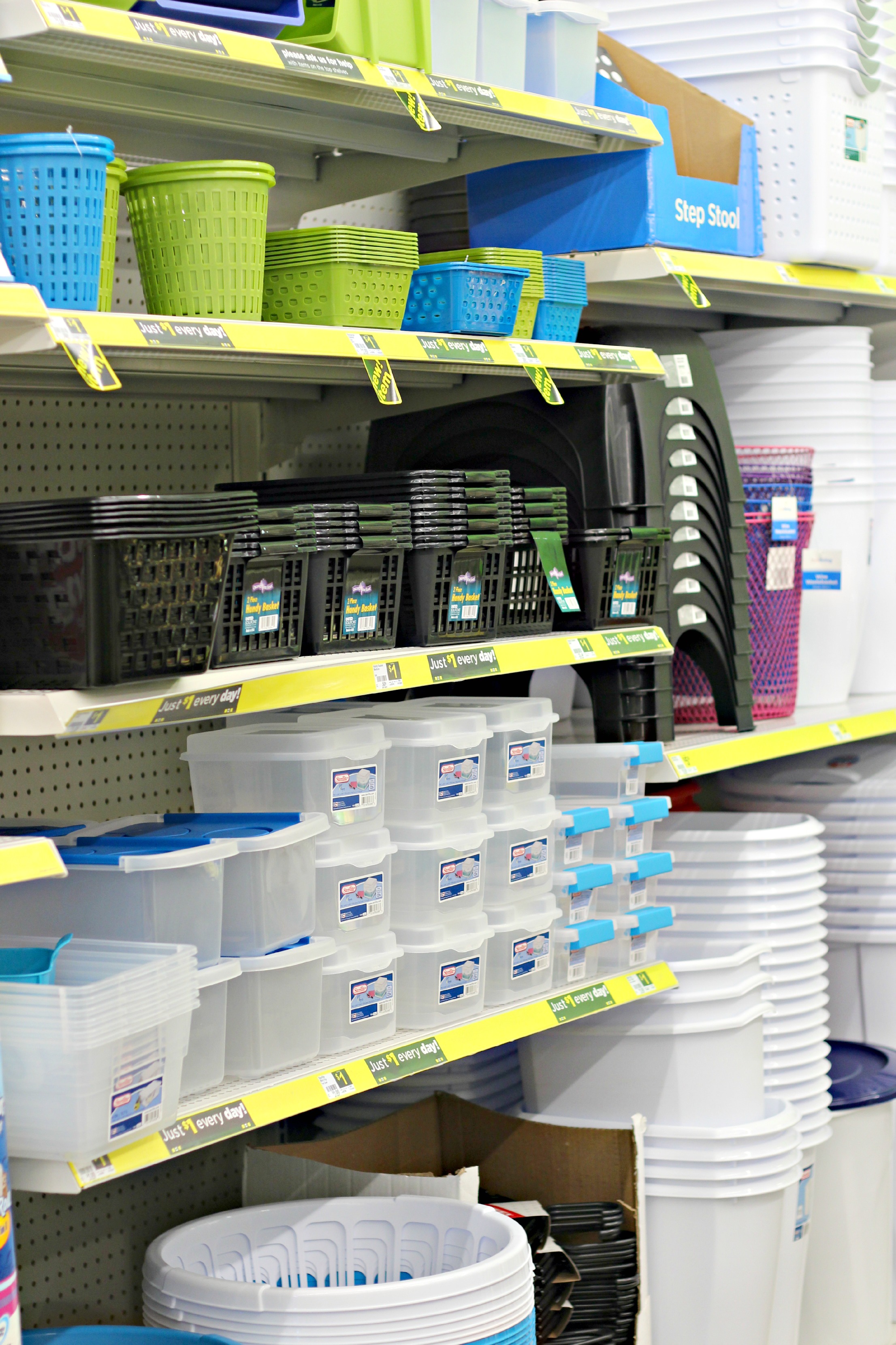 Under the Kitchen Sink Organization with Dollar Store Bins