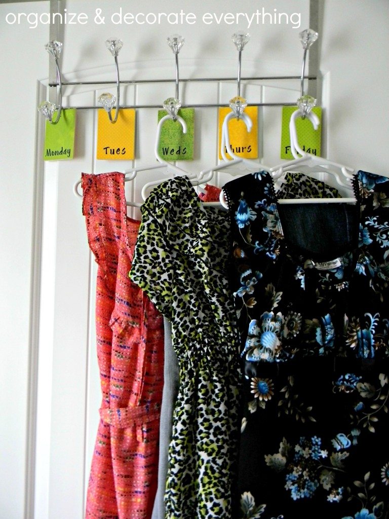 clothes organizing