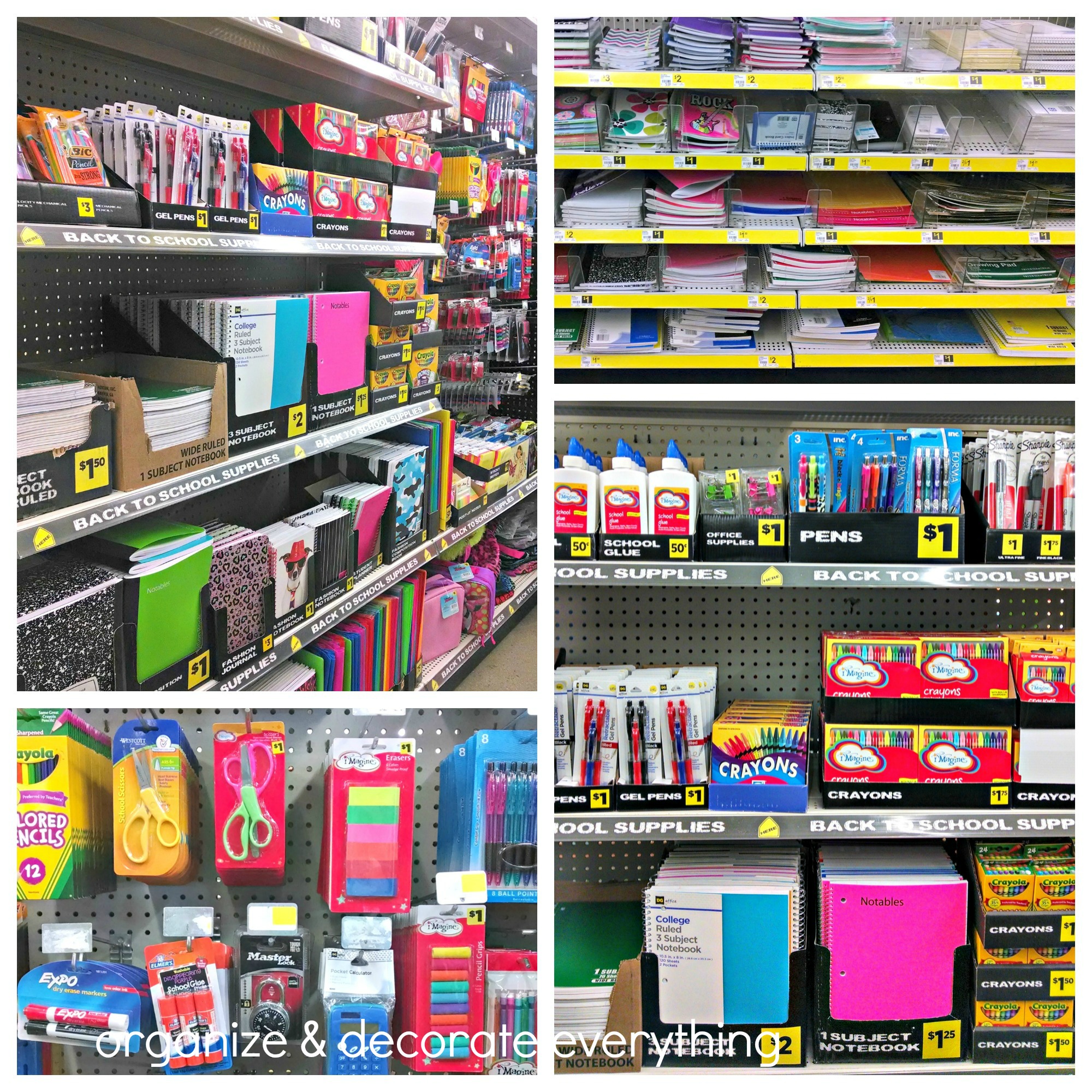 Organized School Supplies