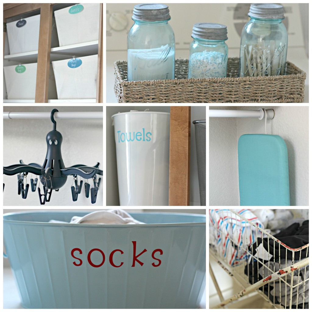 Laundry Room Organizing Collage