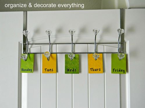 school week clothes organizer