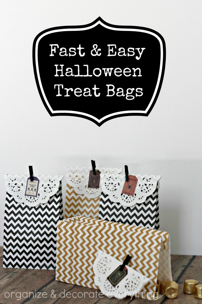 Fast and Easy Halloween Treat Bags - Organize and Decorate Everything
