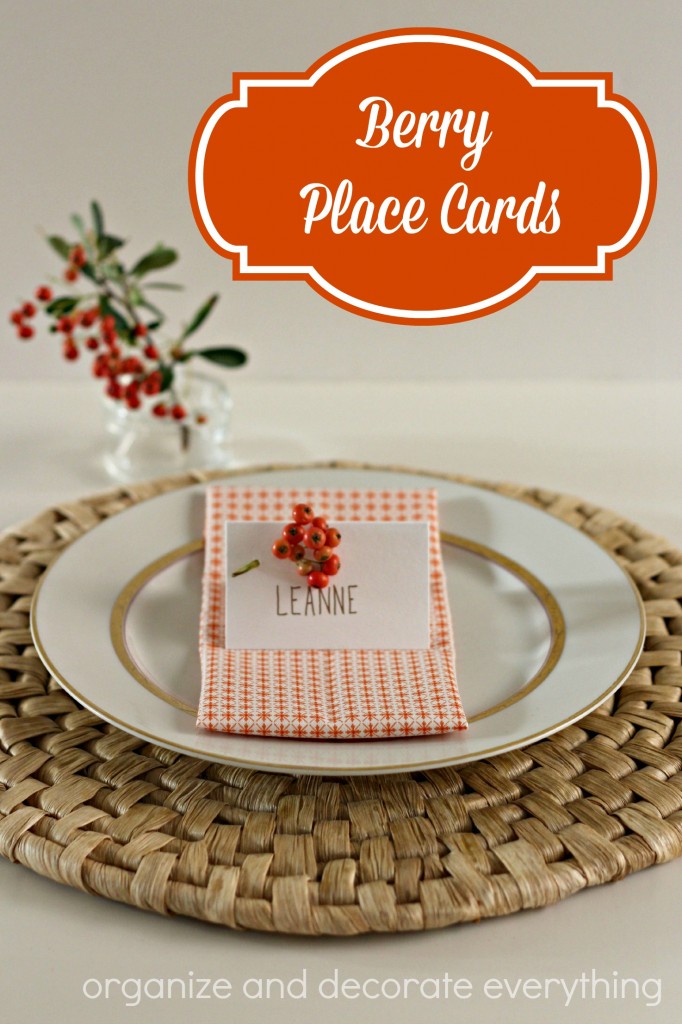 Berry Place Cards - Organize and Deocrate Everything