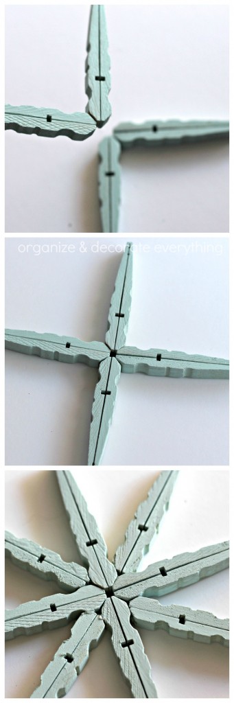 Clothespin Snowflake Ornament 21.1