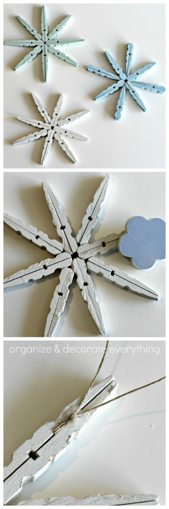 Clothespin Snowflake Ornament 23.1