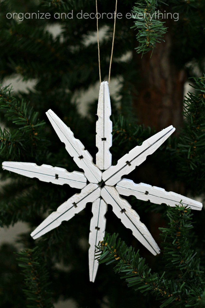 Clothespin Snowflake Ornament 5.1